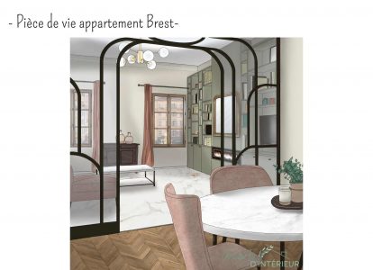 Pièce de vie appartement Brest